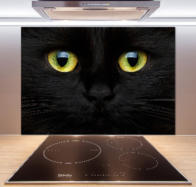 Rivestimento parete cucina con motivo a occhi di gatto