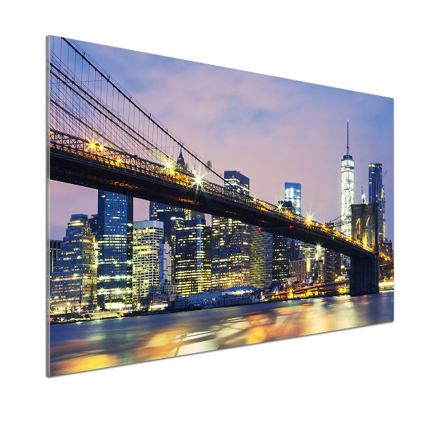 Rivestimento parete cucina con stampa del Ponte di Brooklyn