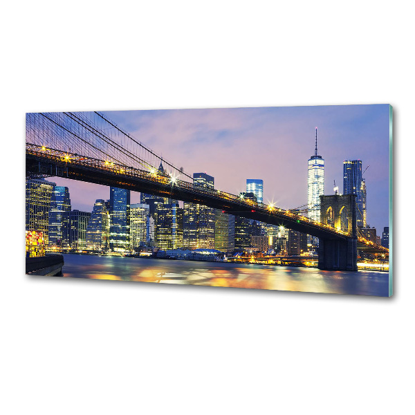 Rivestimento parete cucina con stampa del Ponte di Brooklyn