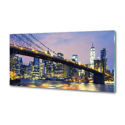 Rivestimento parete cucina con stampa del Ponte di Brooklyn