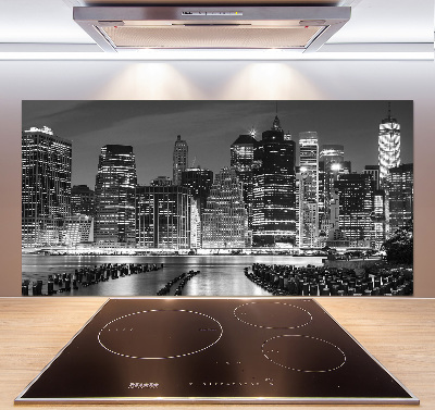 Rivestimento parete cucina con motivo Manhattan di notte