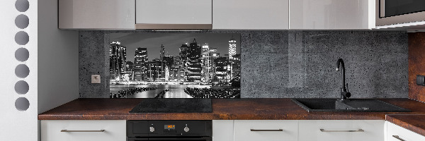 Rivestimento parete cucina con motivo Manhattan di notte