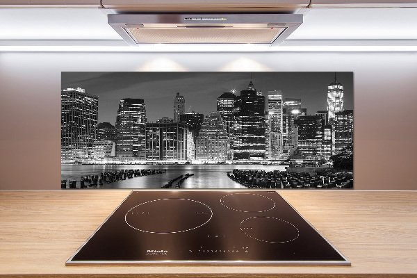 Rivestimento parete cucina con motivo Manhattan di notte