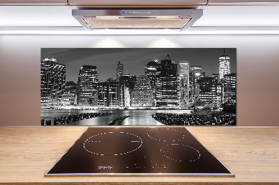 Rivestimento parete cucina con motivo Manhattan di notte