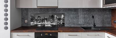 Rivestimento parete cucina con motivo Manhattan di notte