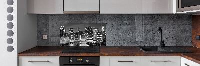 Rivestimento parete cucina con motivo Manhattan di notte