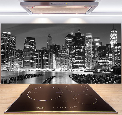 Rivestimento parete cucina con motivo Manhattan di notte