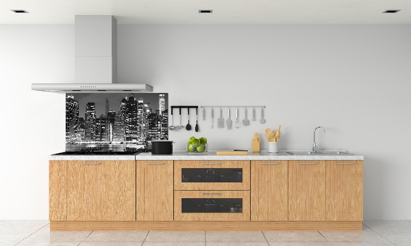 Rivestimento parete cucina con motivo Manhattan di notte