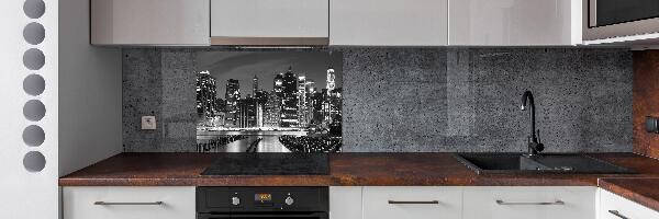 Rivestimento parete cucina con motivo Manhattan di notte