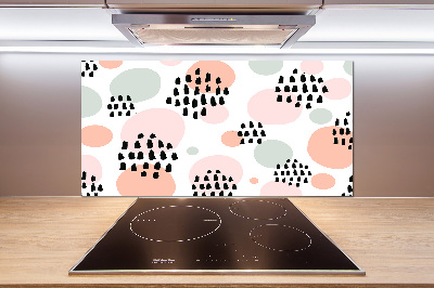 Rivestimento parete cucina con motivo a sfondo astratto