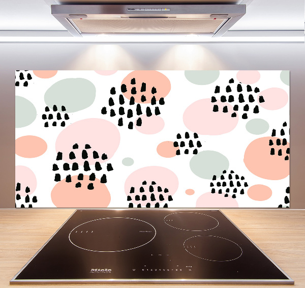 Rivestimento parete cucina con motivo a sfondo astratto