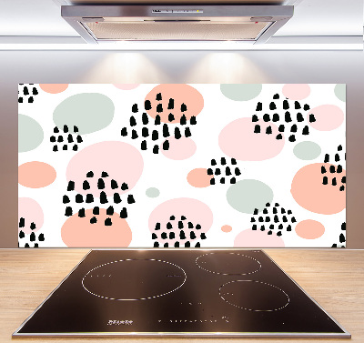 Rivestimento parete cucina con motivo a sfondo astratto