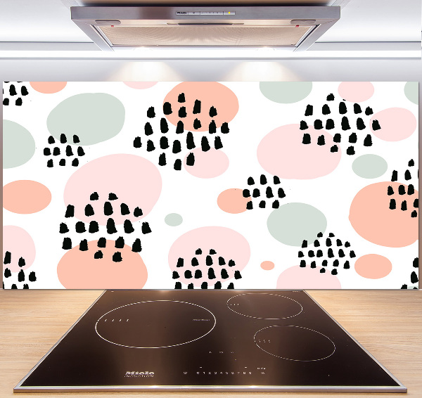 Rivestimento parete cucina con motivo a sfondo astratto