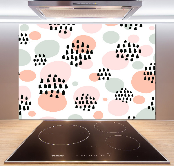 Rivestimento parete cucina con motivo a sfondo astratto