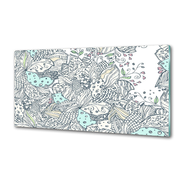 Pannello retrocucina con motivo floreale