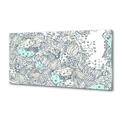 Pannello retrocucina con motivo floreale