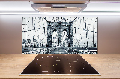 Pannello paraschizzi cucina con stampa del Ponte di Brooklyn