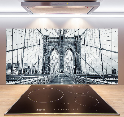 Pannello paraschizzi cucina con stampa del Ponte di Brooklyn