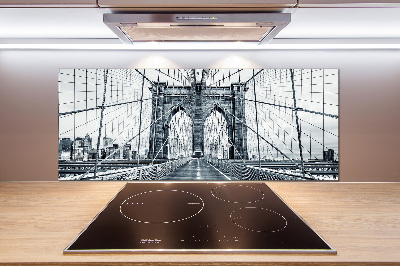 Pannello paraschizzi cucina con stampa del Ponte di Brooklyn