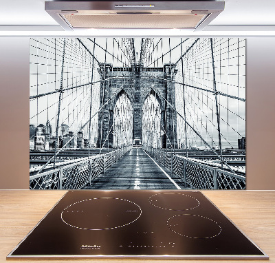 Pannello paraschizzi cucina con stampa del Ponte di Brooklyn