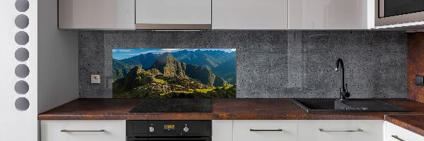 Pannello retrocucina con stampa raffigurante le rovine di Machu Picchu
