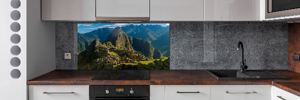 Pannello retrocucina con stampa raffigurante le rovine di Machu Picchu