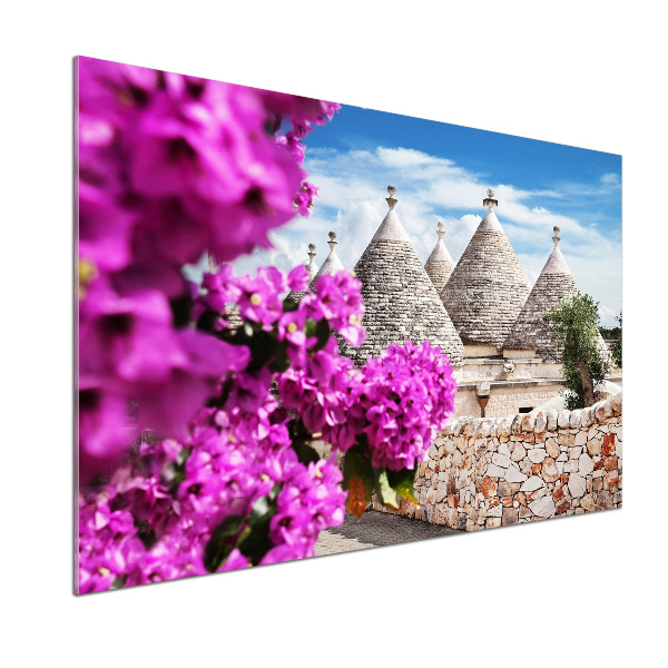 Rivestimento parete cucina con motivo Case Trulli