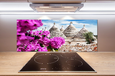 Rivestimento parete cucina con motivo Case Trulli