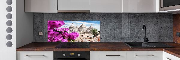 Rivestimento parete cucina con motivo Case Trulli