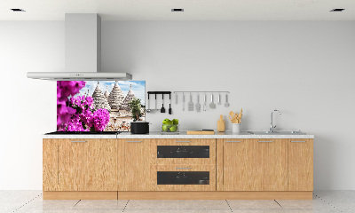 Rivestimento parete cucina con motivo Case Trulli