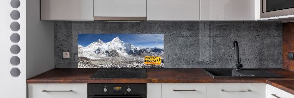 Pannello retrocucina con stampa Monte Everest per protezione parete