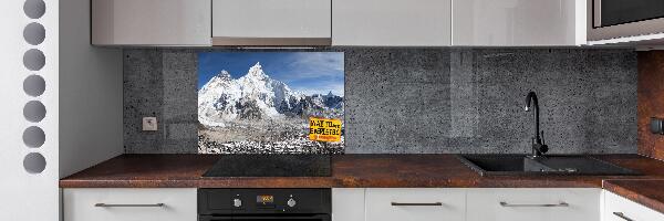 Pannello retrocucina con stampa Monte Everest per protezione parete