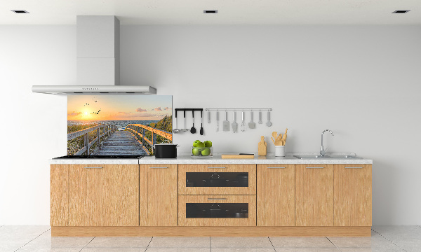 Pannello paraschizzi cucina con stampa «Sentiero per la spiaggia»