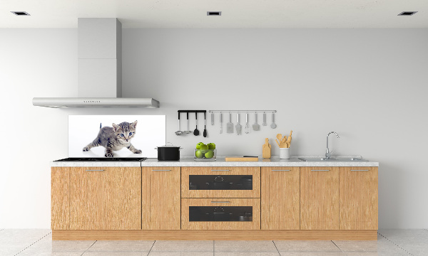 Rivestimento parete cucina con motivo gattino