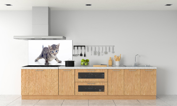 Rivestimento parete cucina con motivo gattino