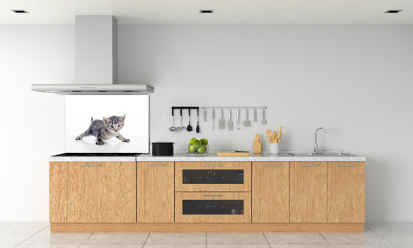 Rivestimento parete cucina con motivo gattino