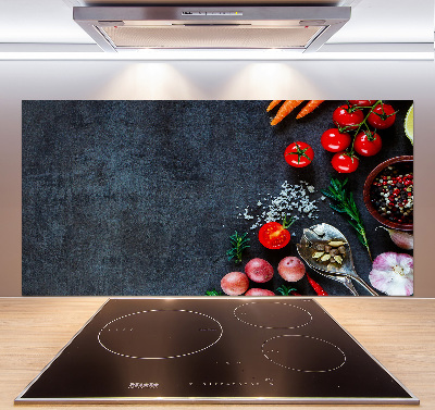 Pannello paraschizzi cucina con tema 