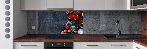 Pannello paraschizzi cucina con tema 