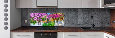Pannello paraschizzi cucina con motivo bouganville per arredamento casa