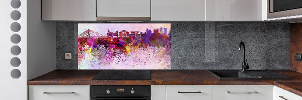 Pannello paraschizzi cucina con motivo Varsavia colorata