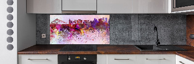 Pannello paraschizzi cucina con motivo Varsavia colorata