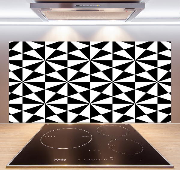 Rivestimento parete cucina con motivo geometrico