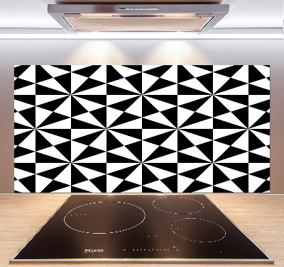Rivestimento parete cucina con motivo geometrico
