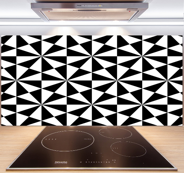 Rivestimento parete cucina con motivo geometrico