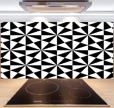 Rivestimento parete cucina con motivo geometrico