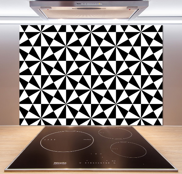 Rivestimento parete cucina con motivo geometrico