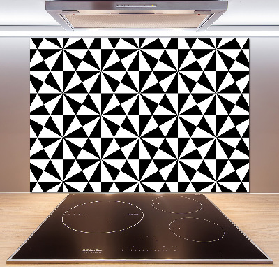 Rivestimento parete cucina con motivo geometrico