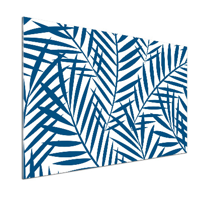 Rivestimento parete cucina con motivo a foglie di palma