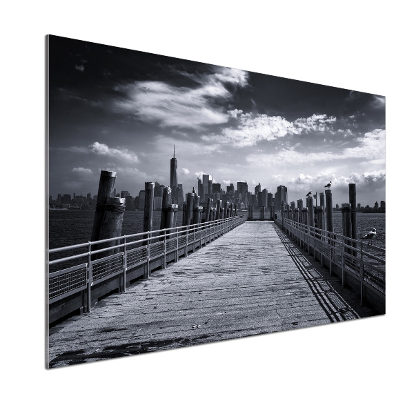 Pannello paraschizzi cucina con stampa del panorama di New York