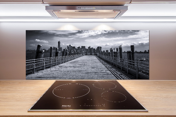Pannello paraschizzi cucina con stampa del panorama di New York